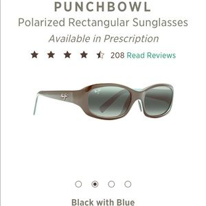 Maui Jim “Punchbowl” Sunglasses Black/Blue; EUC